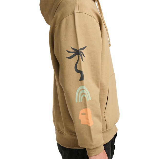 Rvca Sweat Capuz Deep Think Coyote