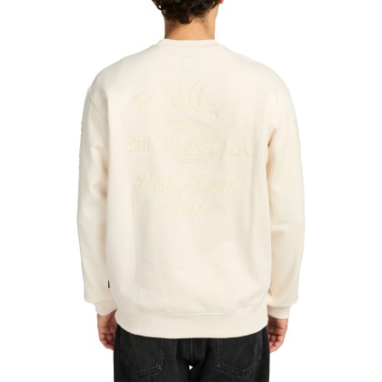 Rvca Sweat Basica Va Worldwide Crew Salt