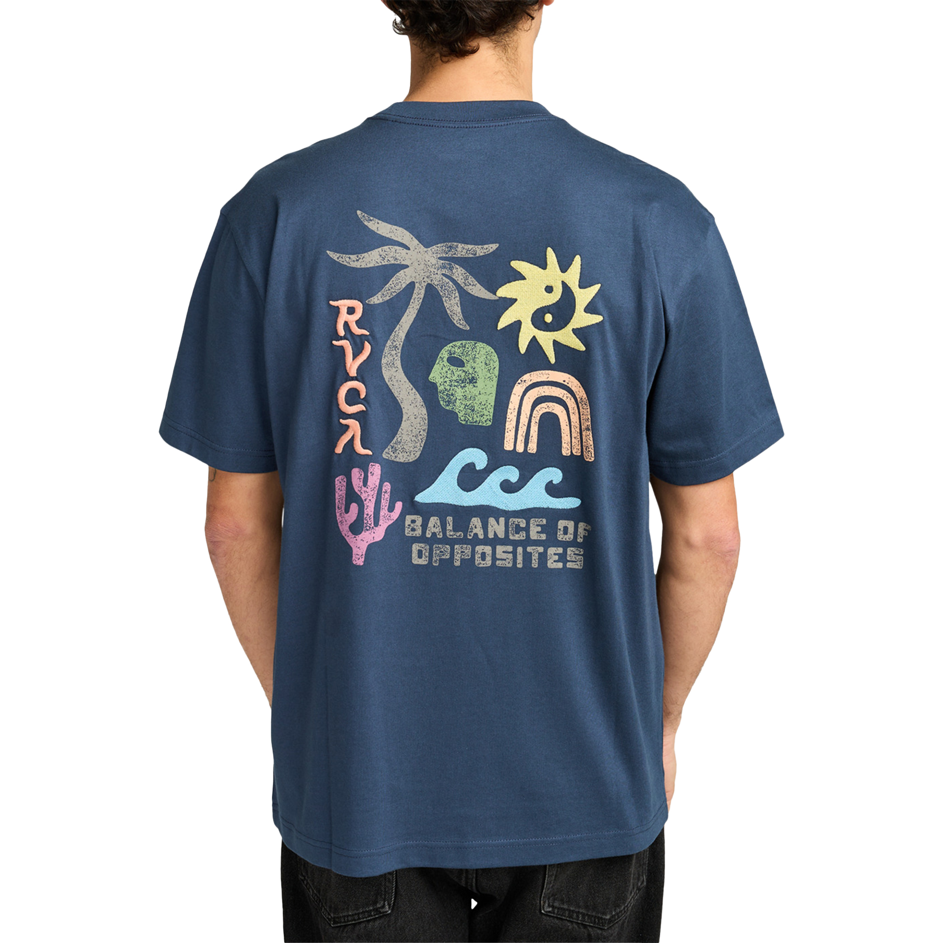 Rvca T-shirt Deep Think Moody Blue