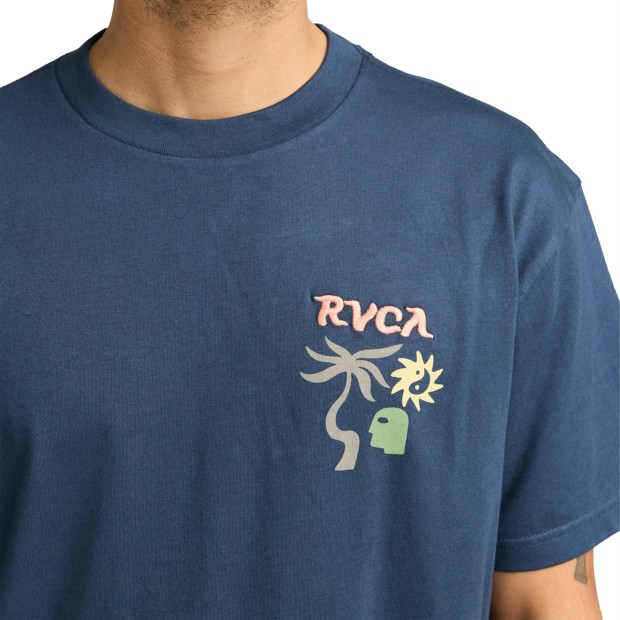 Rvca T-shirt Deep Think Moody Blue