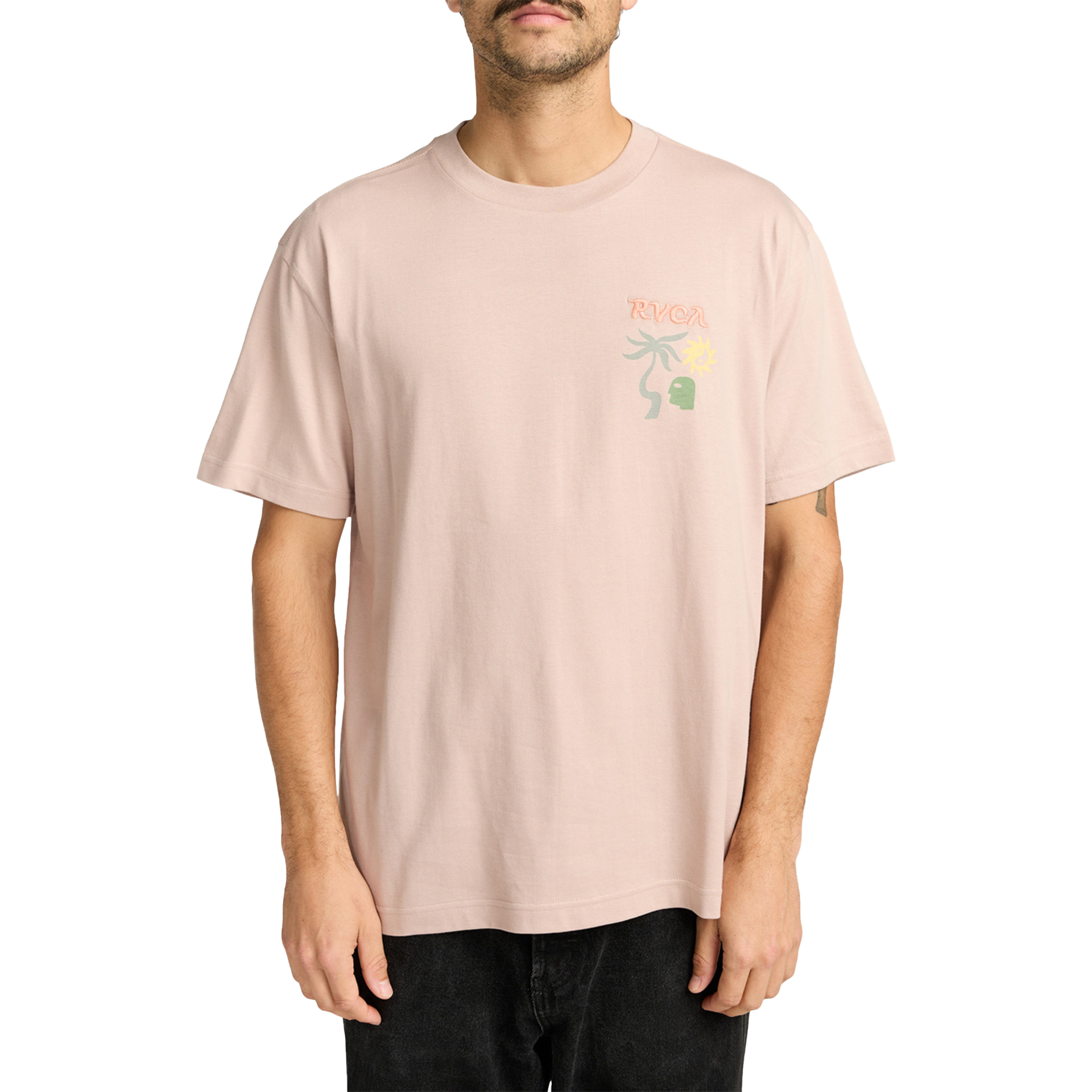 Rvca T-shirt Deep Think Pale Mauve