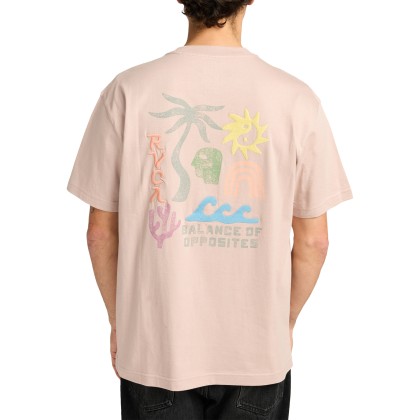 Rvca T-shirt Deep Think Pale Mauve