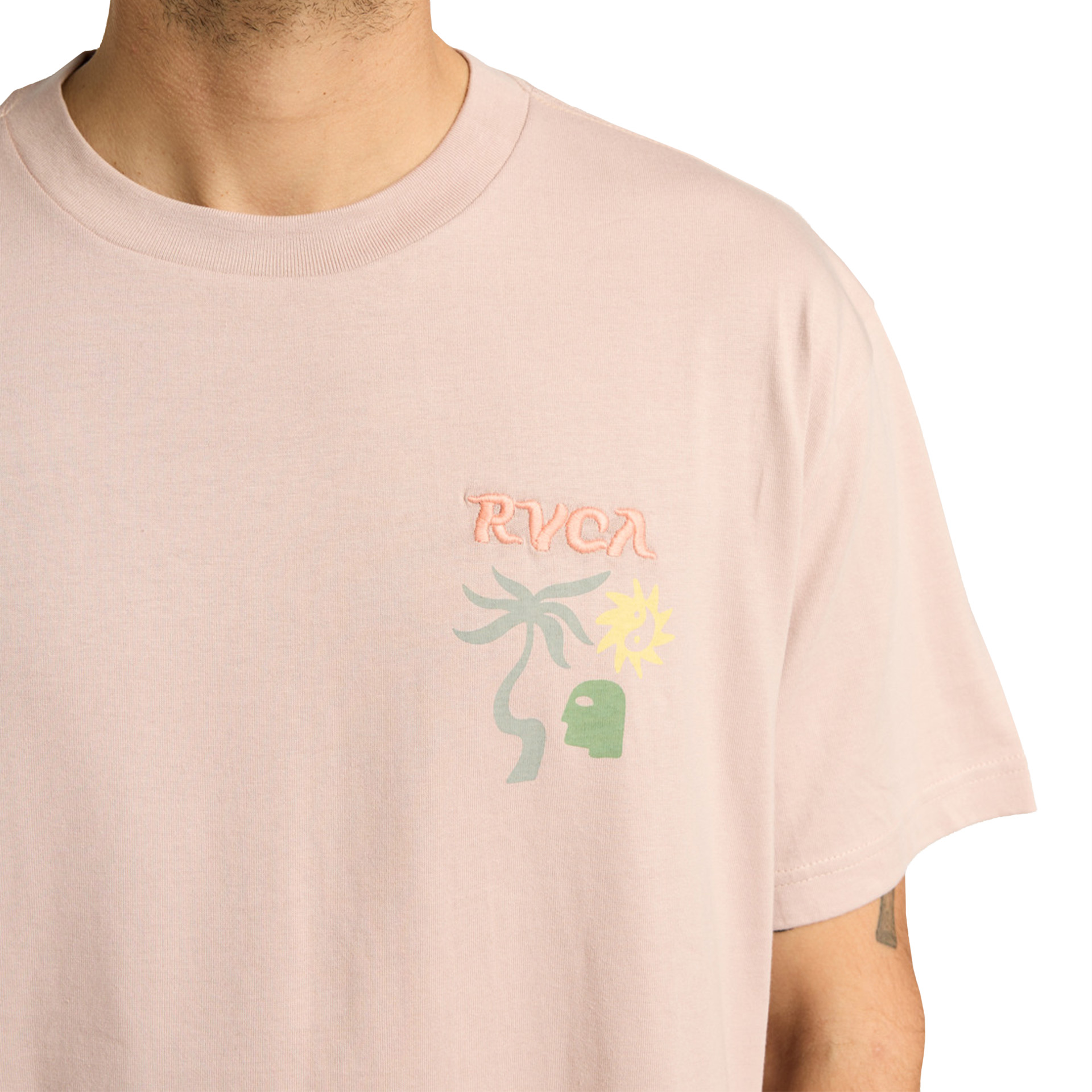 Rvca T-shirt Deep Think Pale Mauve