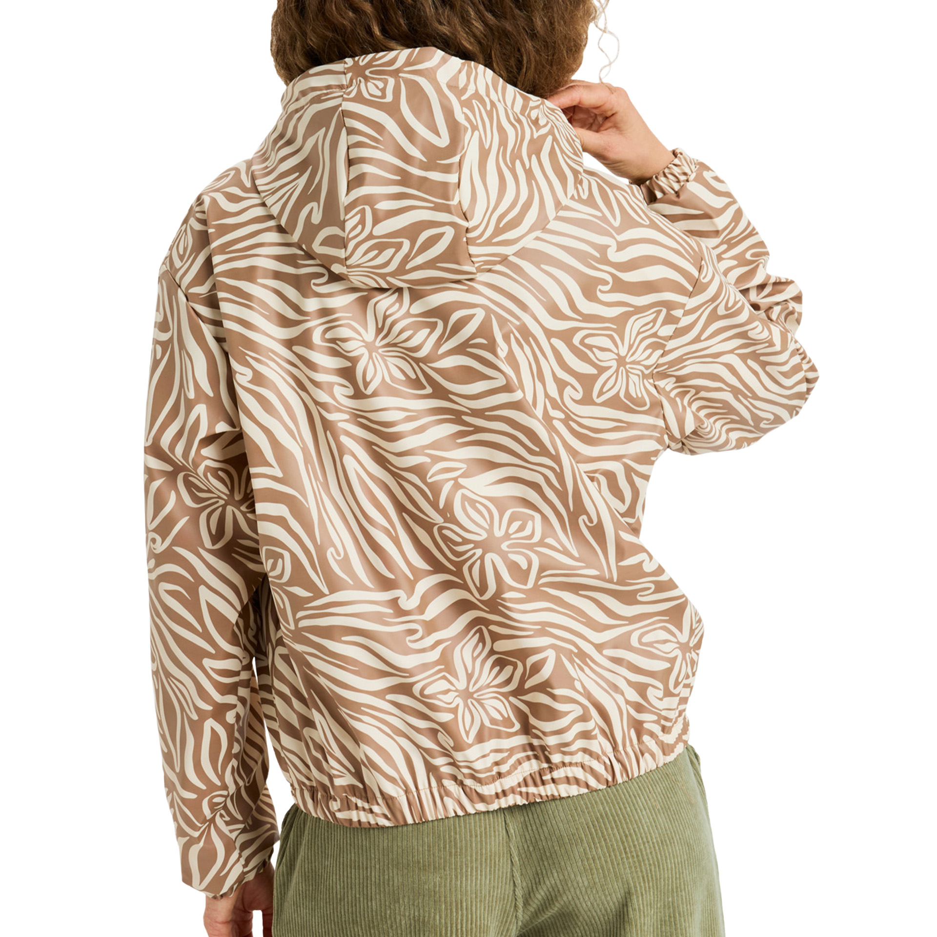 Roxy Casaco Wait For Me Printed Parchment Animal Flo