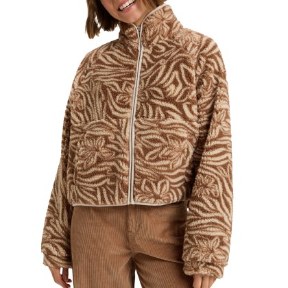 Roxy Casaco Blurry Cloud Pr Parchment Animal Flo