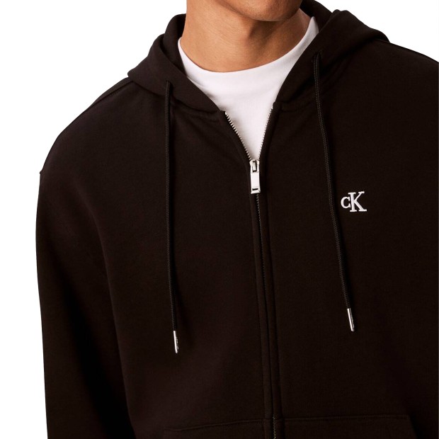 Calvin Klein Sweat Eu 350terry Monogram Fz Black