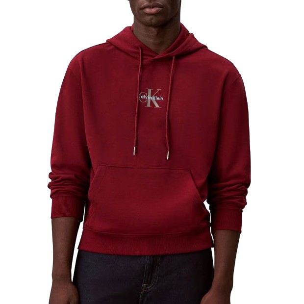Calvin Klein Sweat Eu 350terry Micro Monologo Ho Red