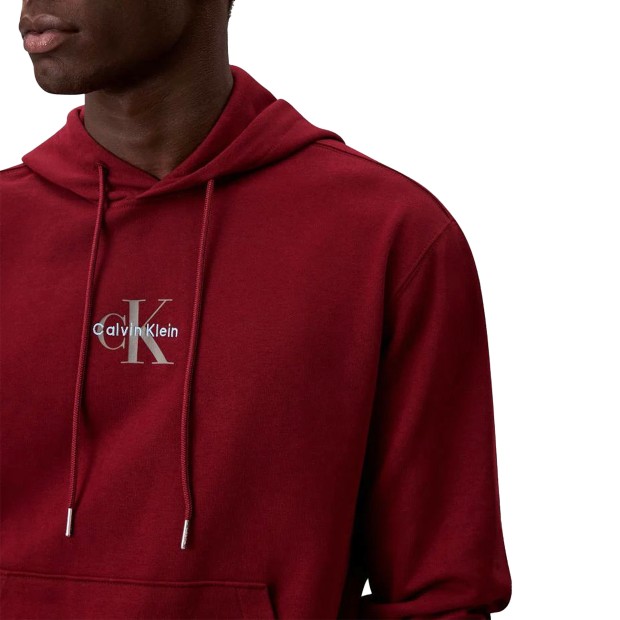 Calvin Klein Sweat Eu 350terry Micro Monologo Ho Red
