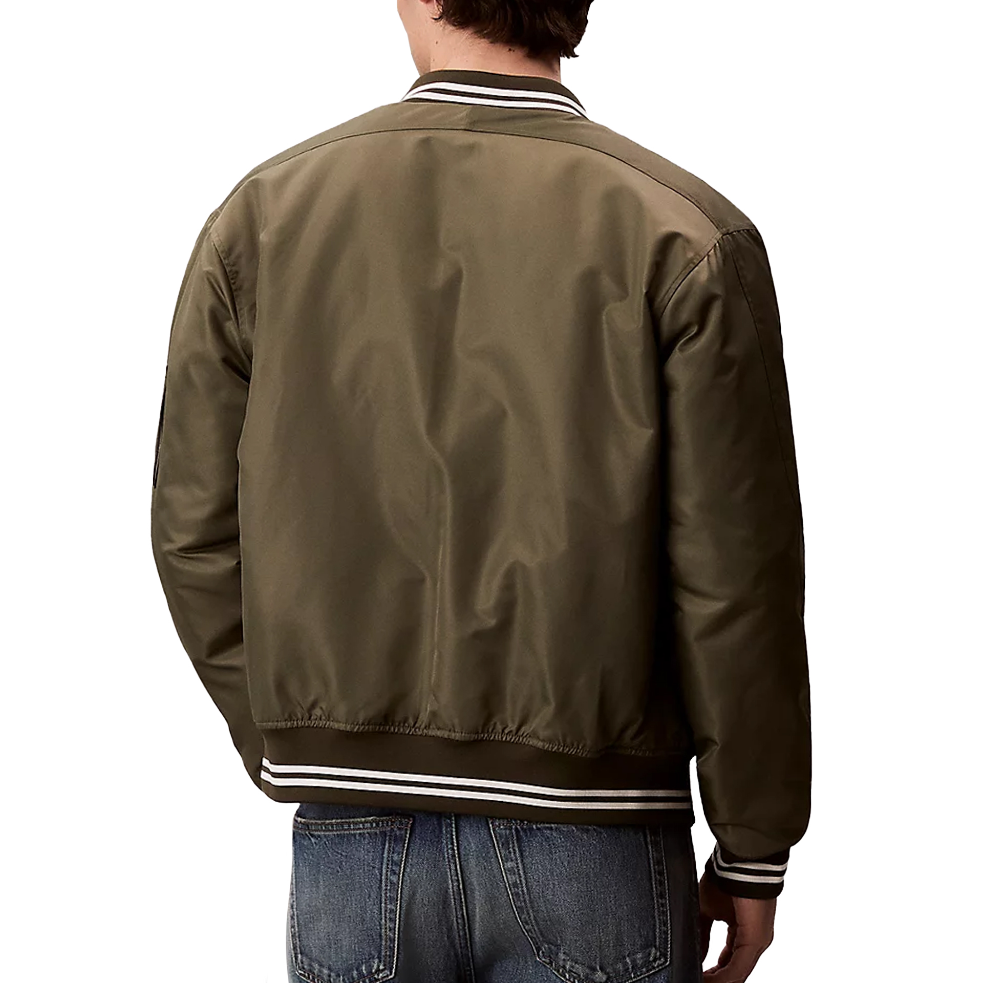 Calvin Klein Casaco Jeans Tipped Hero Bomber Beige