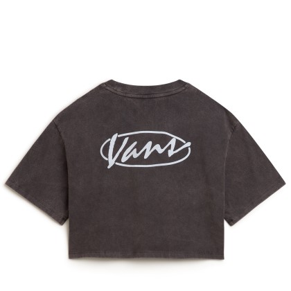 Vans T-shirt Era Script Relaxed Crop Faded Black Vans T-shirt Era Script Relaxed Crop Faded Black