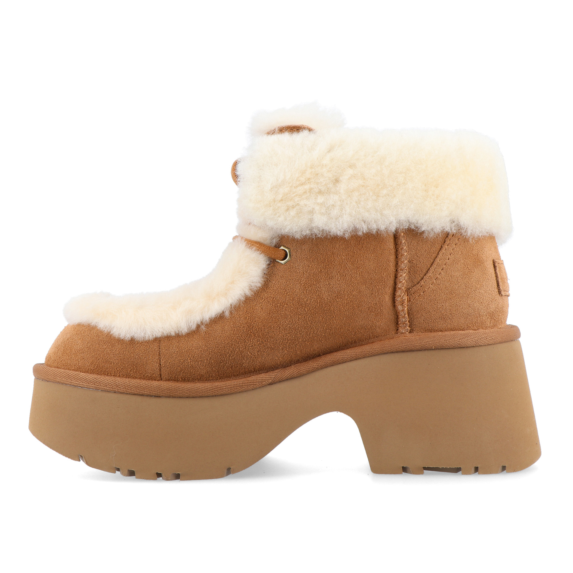 Ugg W New Heights Lace Up Chestnut