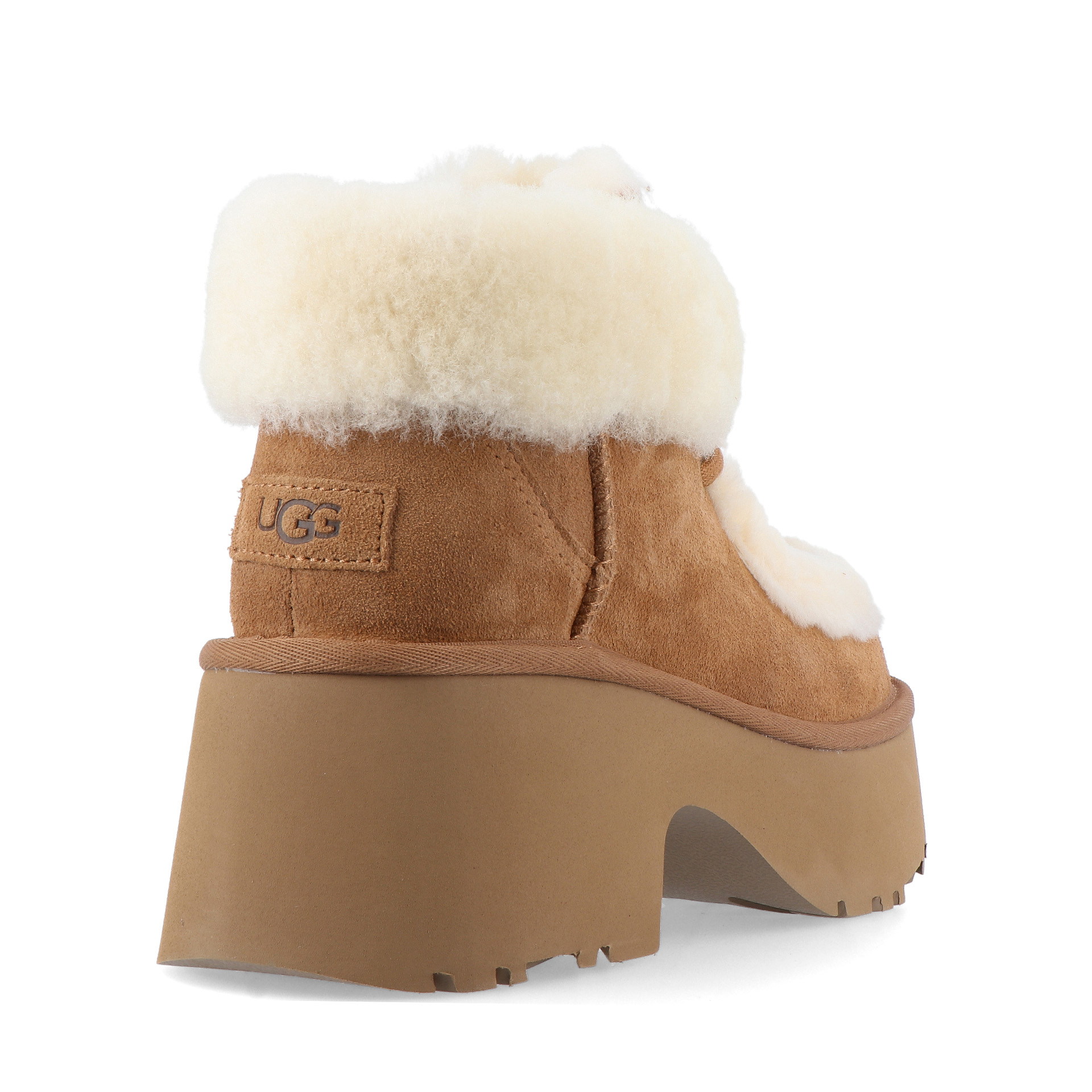 Ugg W New Heights Lace Up Chestnut