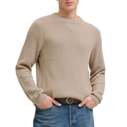 Jack & Jones Polo Jjedover Knit Crew Neck Sn Moonbeam