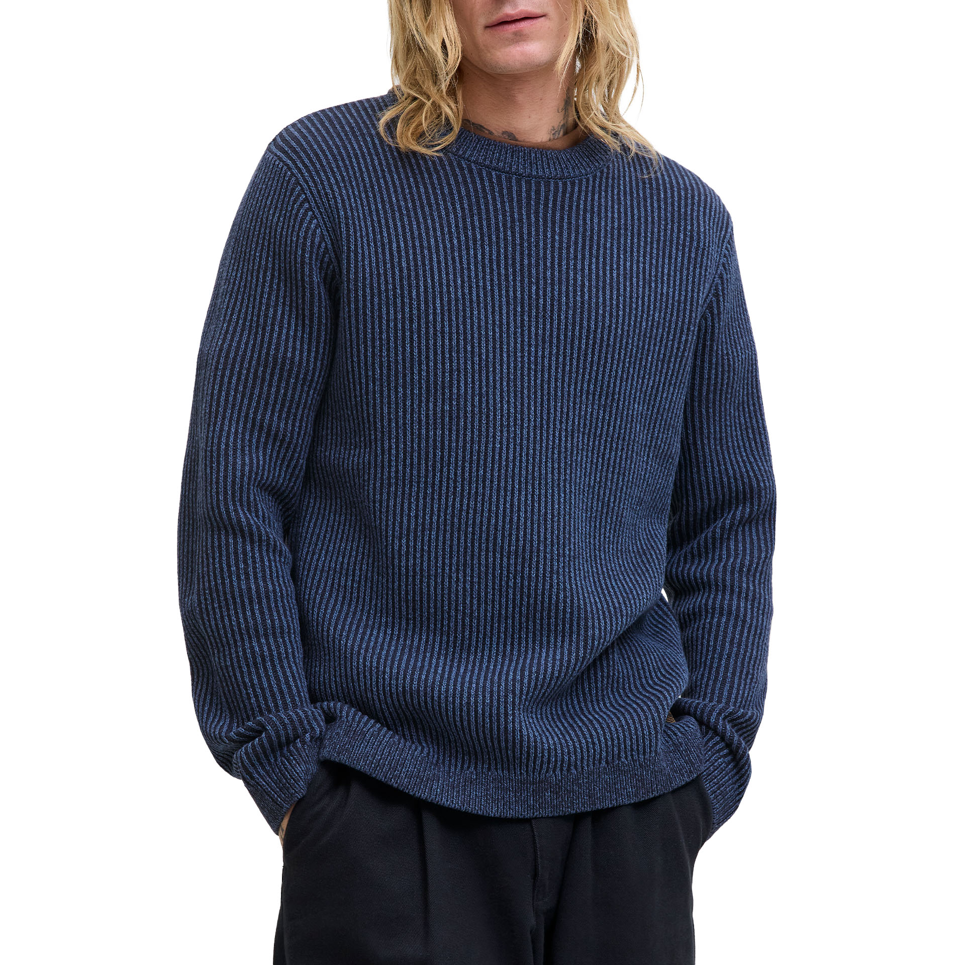 Jack & Jones Jjedover Knit Crew Neck Sn Sky Captain