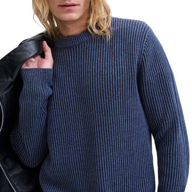 Jack & Jones Polo Jjedover Knit Crew Neck Sn Sky Captain
