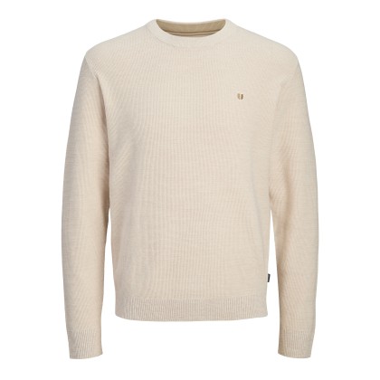 Jack & Jones Camisola Jprblurex Knit Crew Neck Ln Whitecap Gray