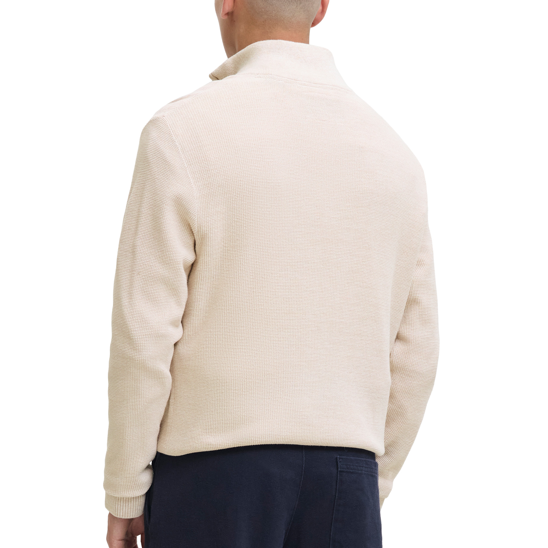 Jack & Jones Jprblurex Knit Half Zip Ln Whitecap Gray