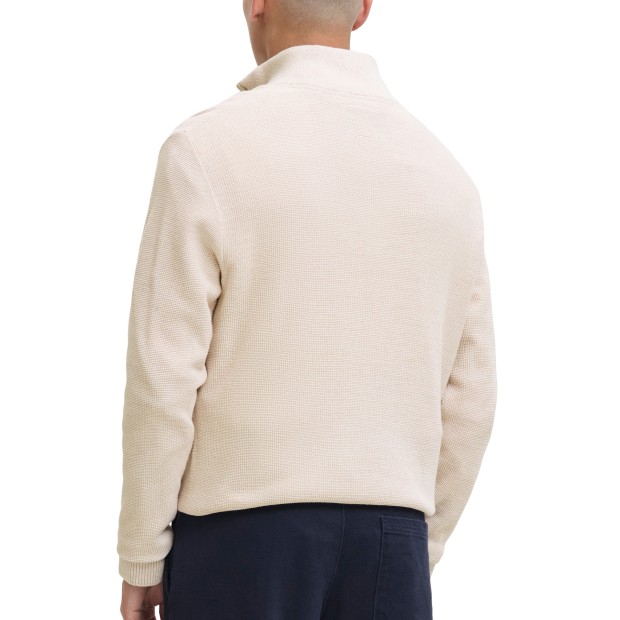 Jack & Jones Polo Jprblurex Knit Half Zip Ln Whitecap Gray