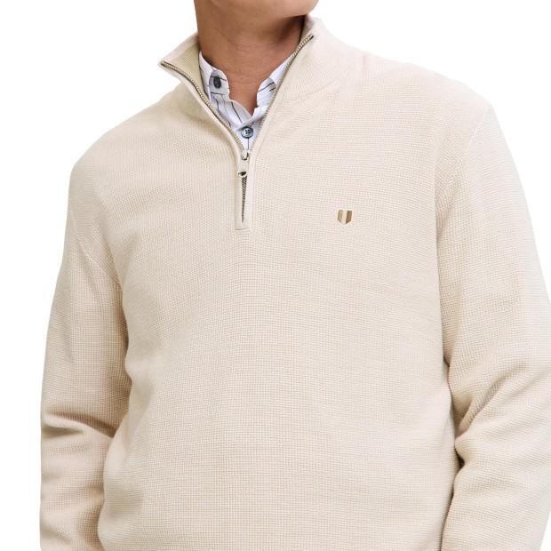 Jack & Jones Polo Jprblurex Knit Half Zip Ln Whitecap Gray