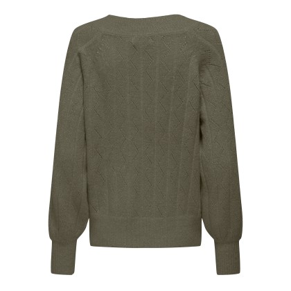 Only Camisola Lucia Ls Glitter V-neck Kalamata Dtm Glitter