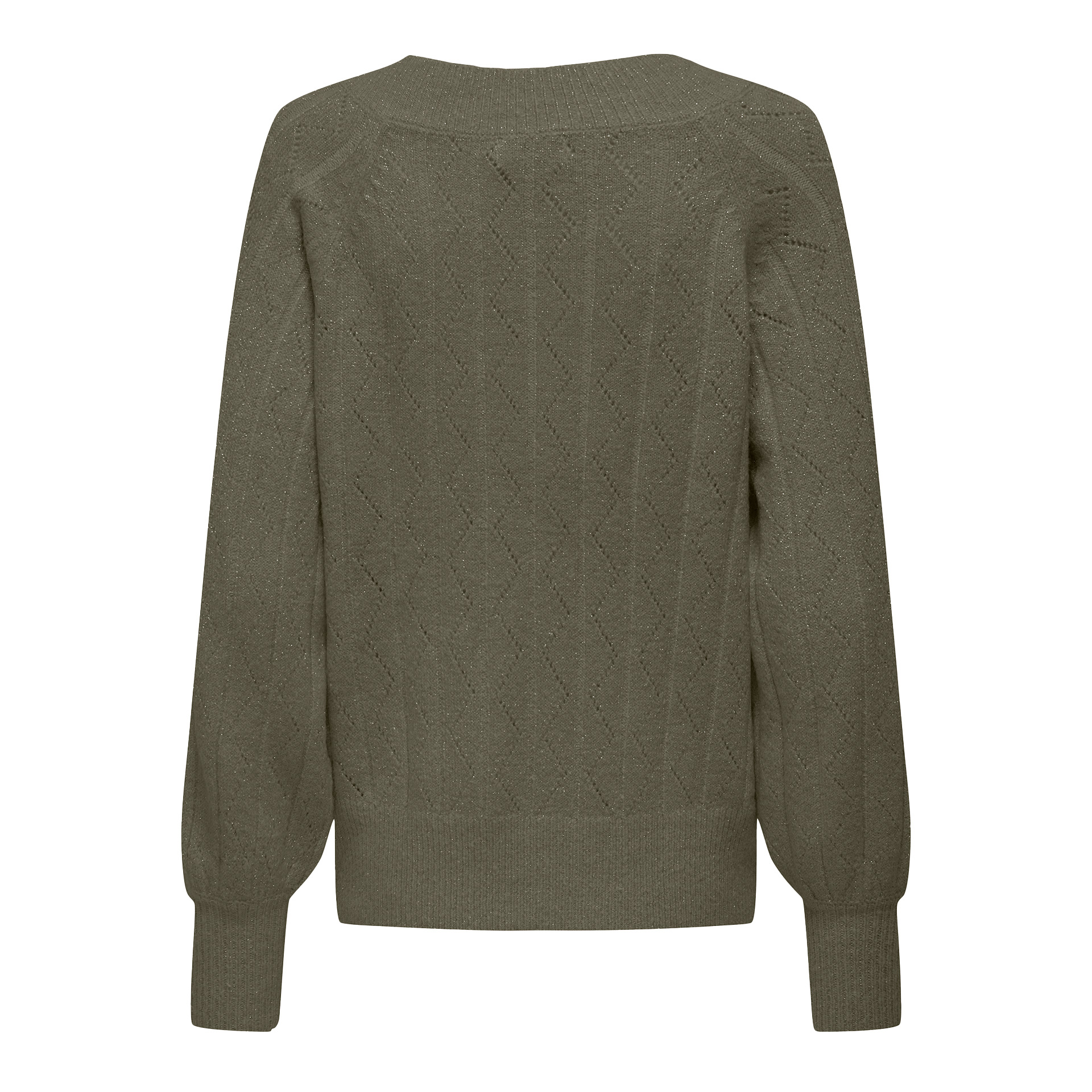 Only Camisola Lucia Ls Glitter V-neck Kalamata Dtm Glitter