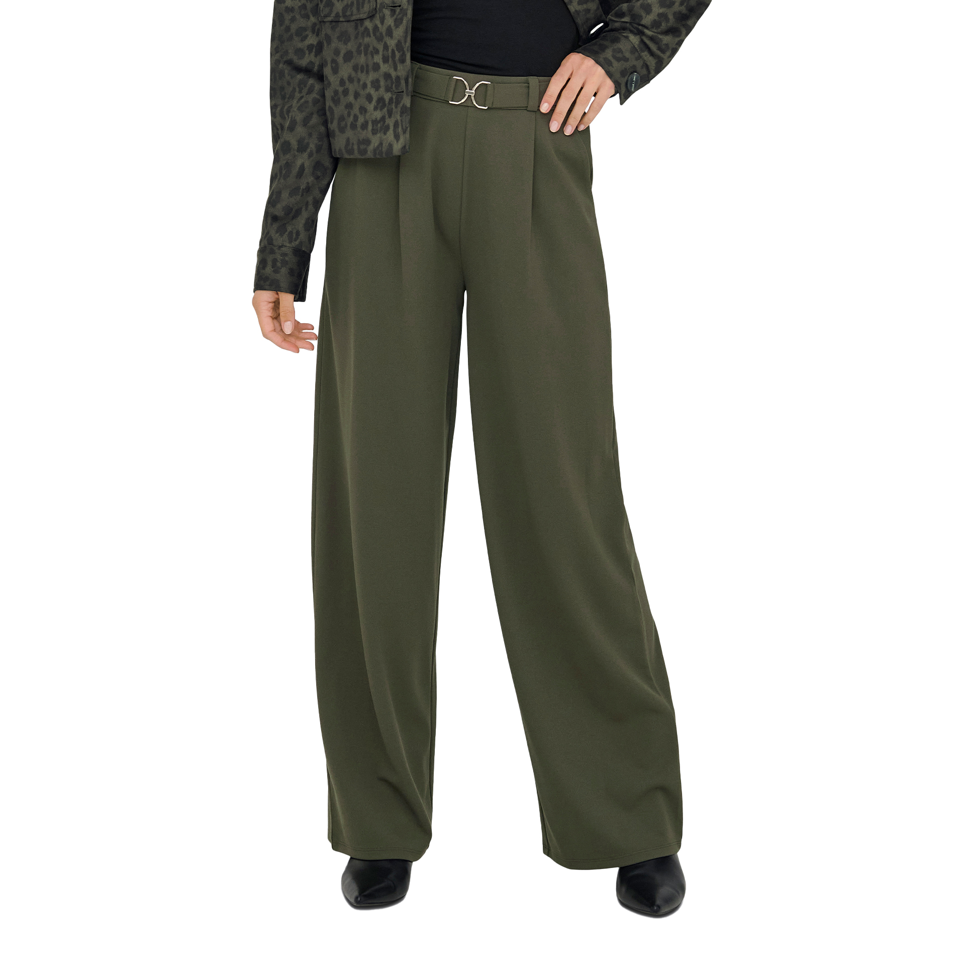 JDY Calça Geggo Life Belt Black Olive Belt