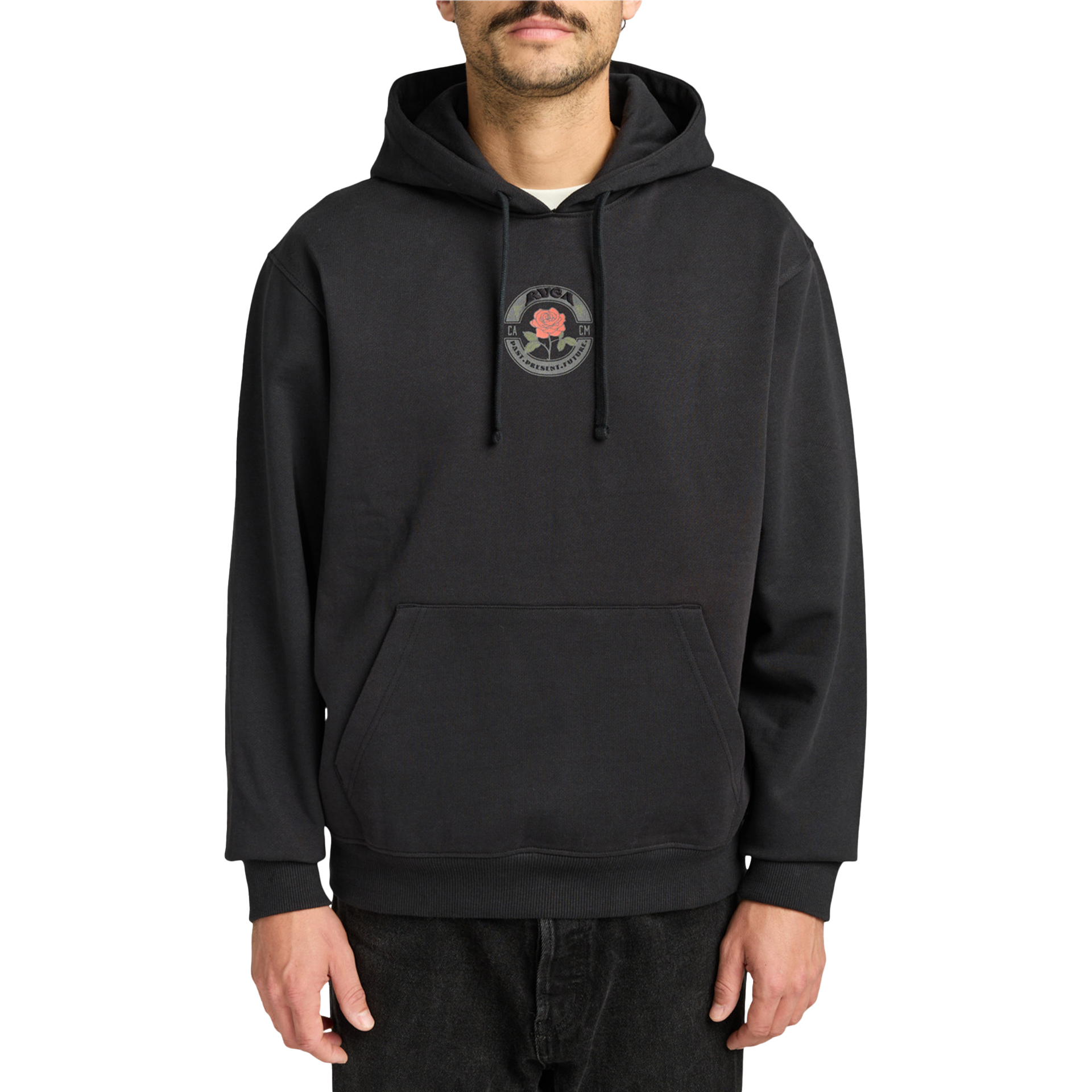 Rvca Sweat Capuz Roses Poster Black