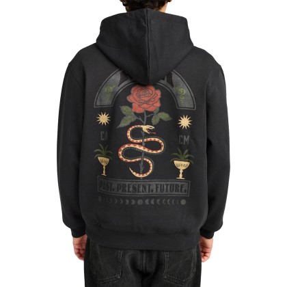 Rvca Sweat Capuz Roses Poster Black