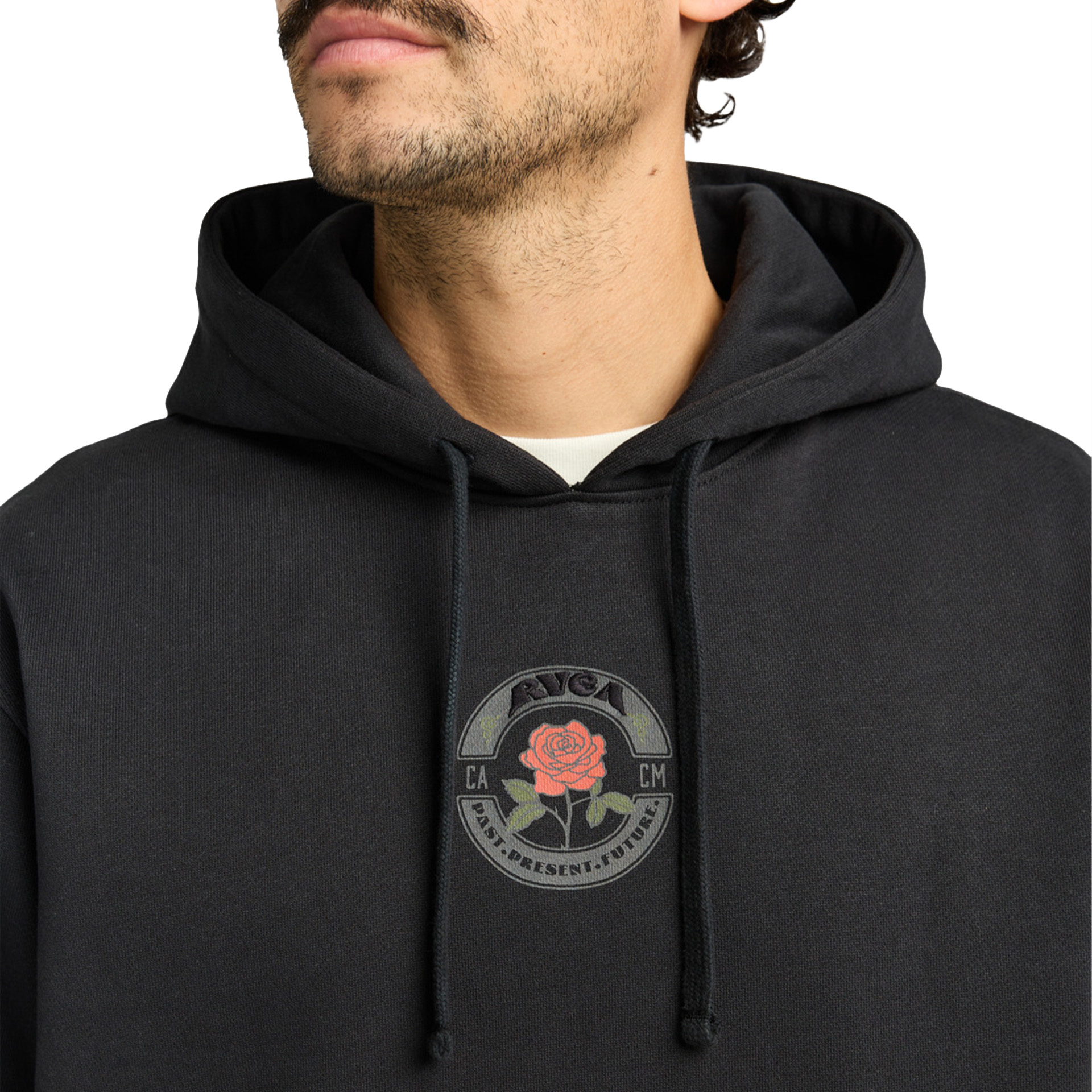 Rvca Sweat Capuz Roses Poster Black