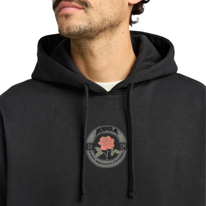 Rvca Sweat Capuz Roses Poster Black