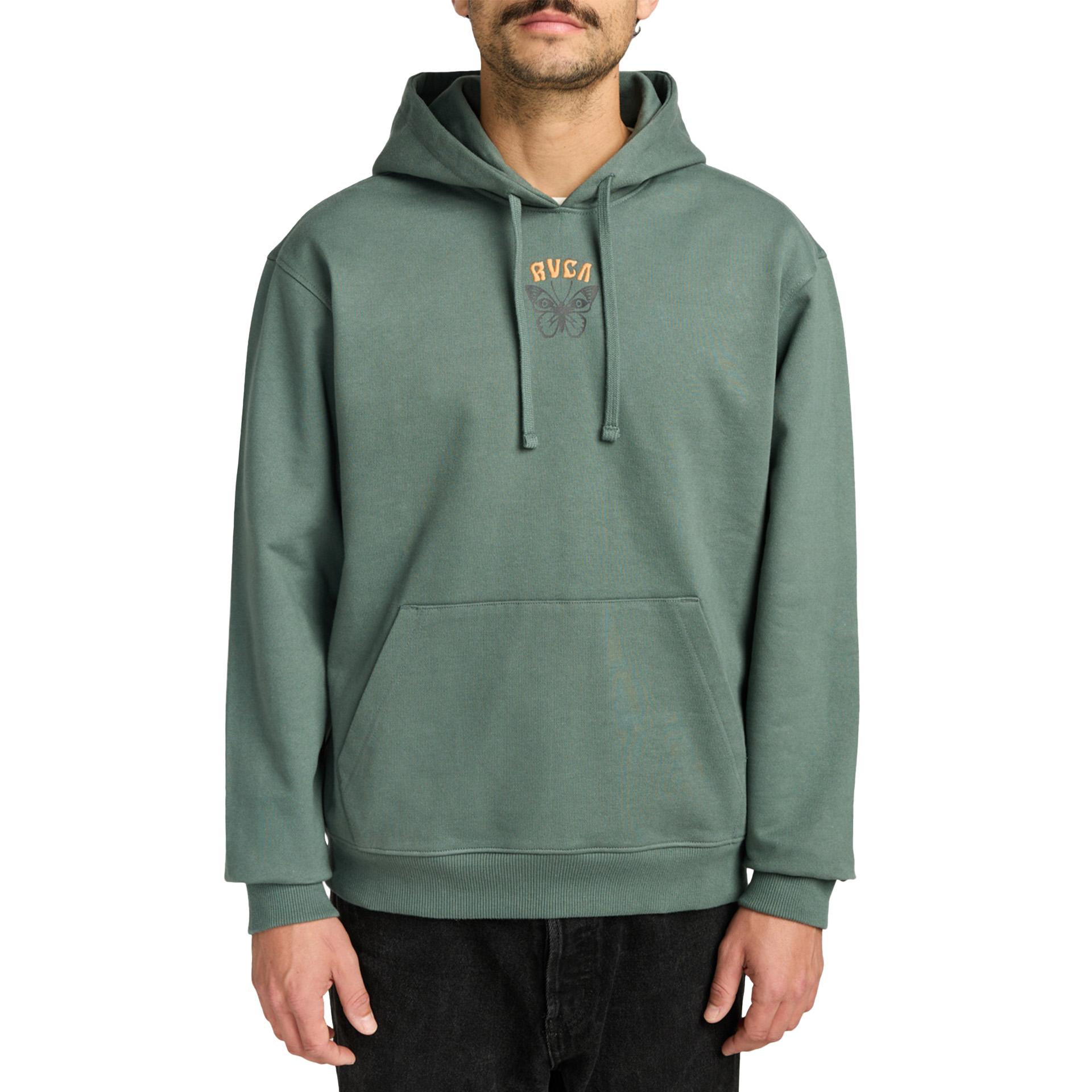 Rvca Sweat Capuz Butterfly Poster Balsam Green
