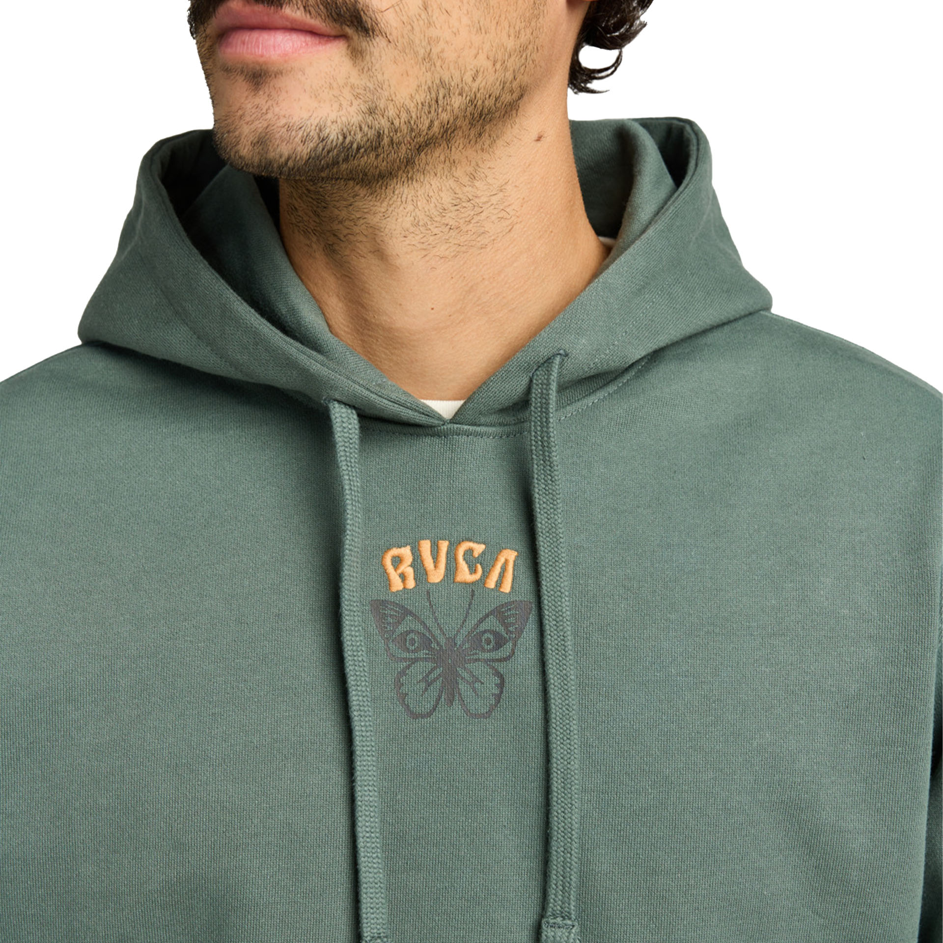 Rvca Sweat Capuz Butterfly Poster Balsam Green