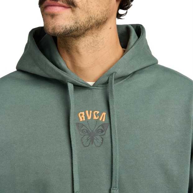 Rvca Sweat Capuz Butterfly Poster Balsam Green