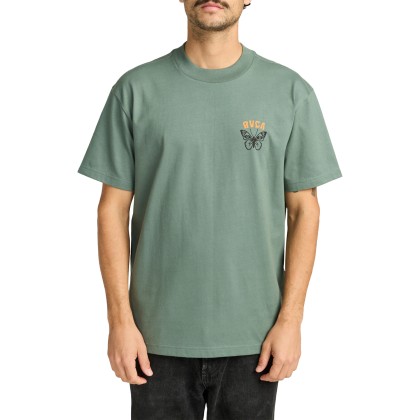 Rvca T-shirt Butterfly Poster Balsam Green