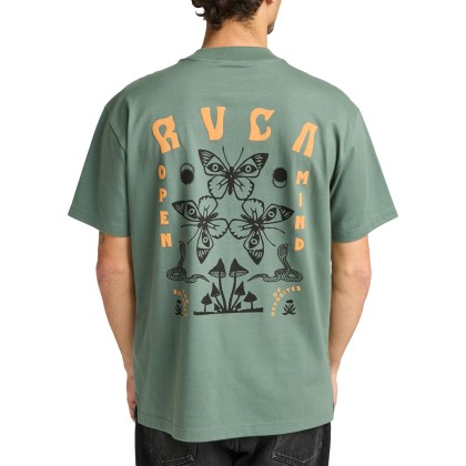 Rvca T-shirt Butterfly Poster Balsam Green