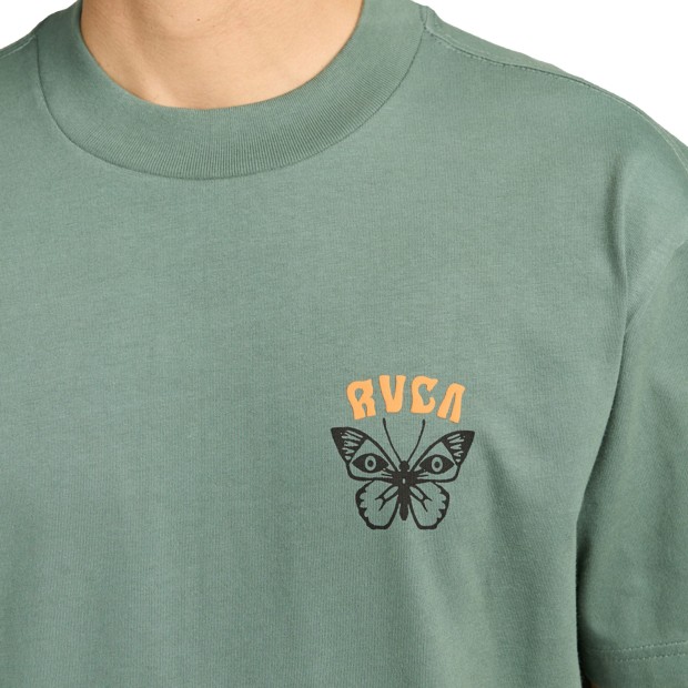 Rvca T-shirt Butterfly Poster Balsam Green