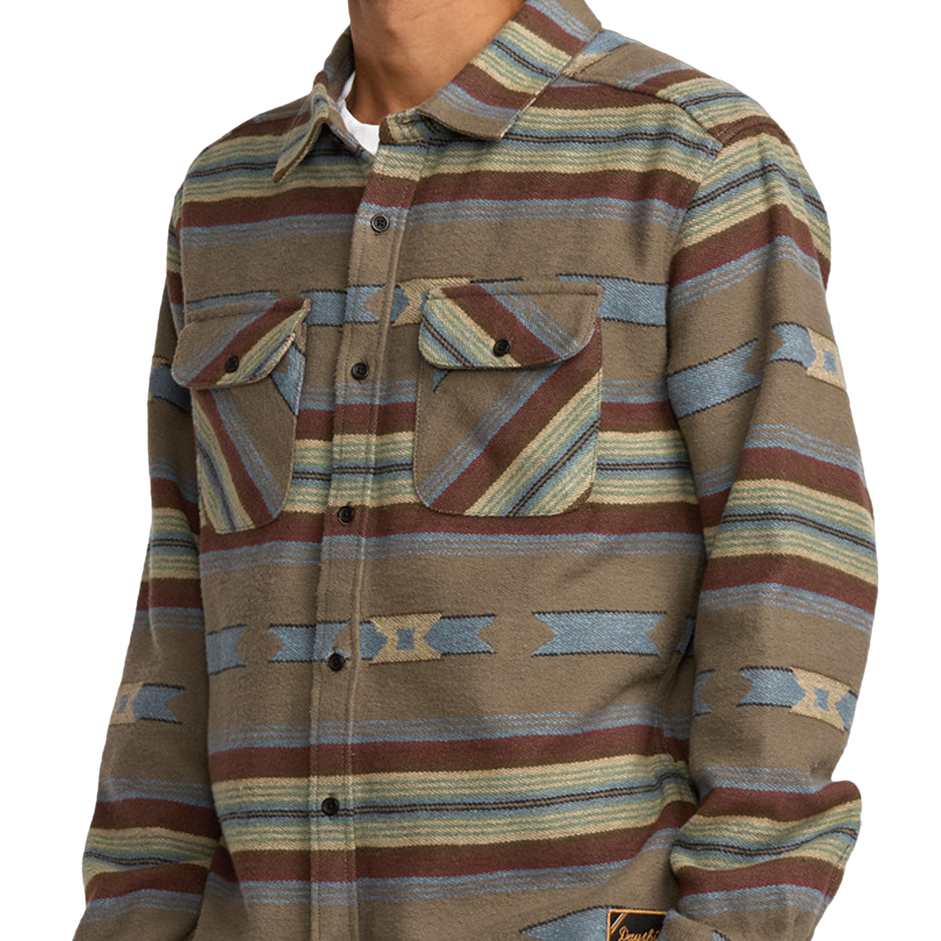 Rvca Camisa Dayshift Blanket Flannel Mushroom