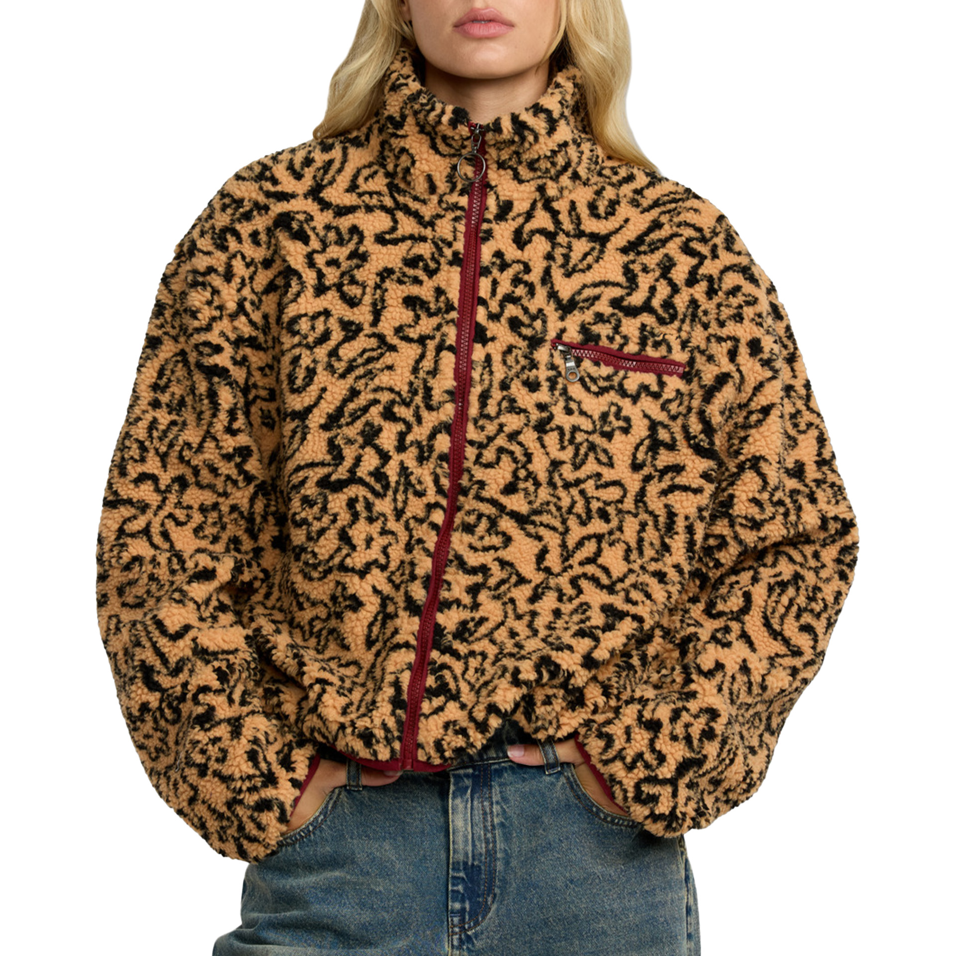 Rvca Blusão Oh Hush Sherpa Ochre