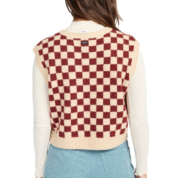Rvca Colete Check In Sweater Wheat