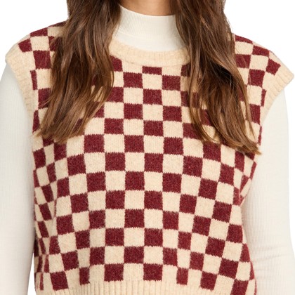 Rvca Colete Check In Sweater Wheat