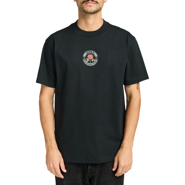 Rvca T-shirt Roses Poster Black