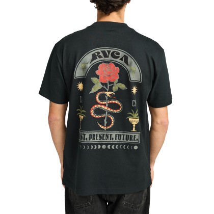 Rvca T-shirt Roses Poster Black