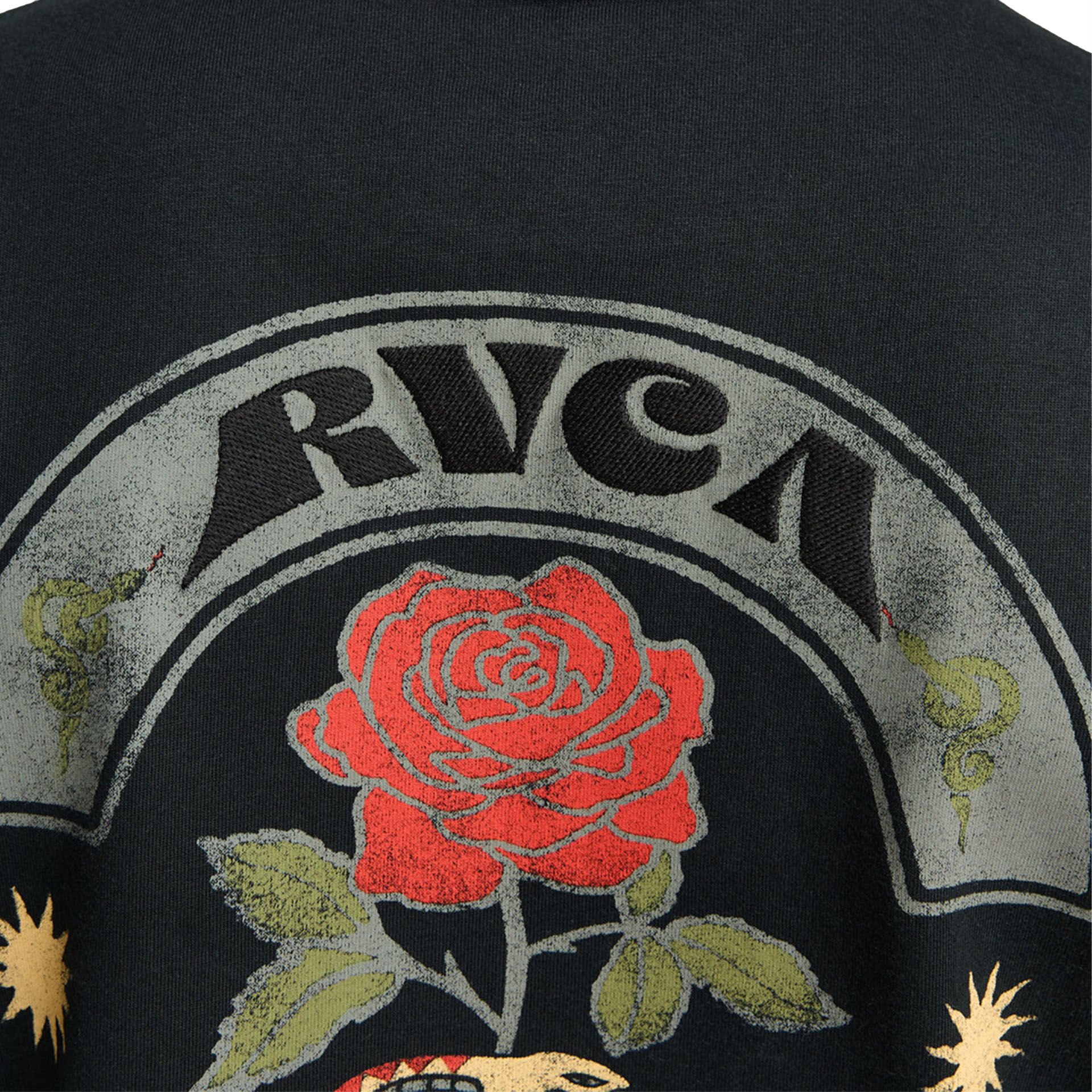 Rvca T-shirt Roses Poster Black
