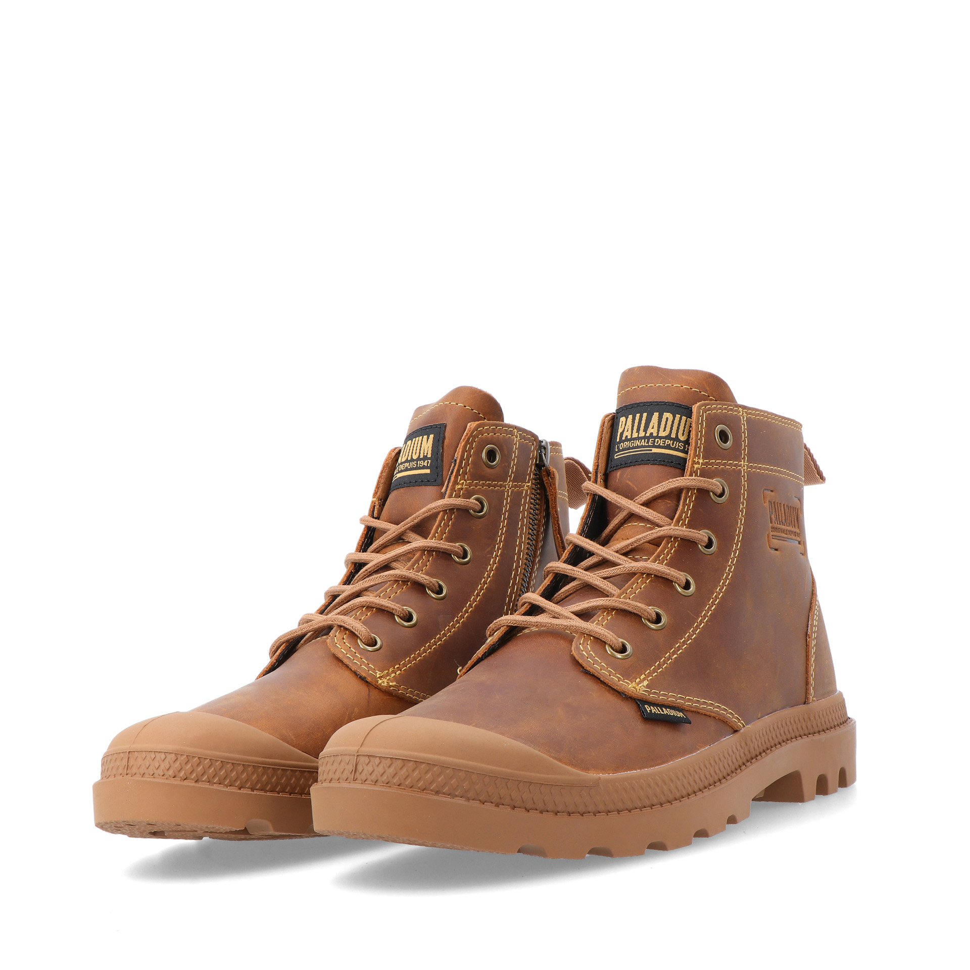 Palladium Pampa Zip Lth Legacy-mahogany