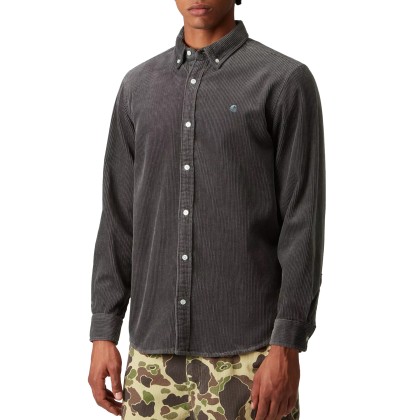 Carhartt Wip Camisa Madison Cord Shirt Graphite Graphite