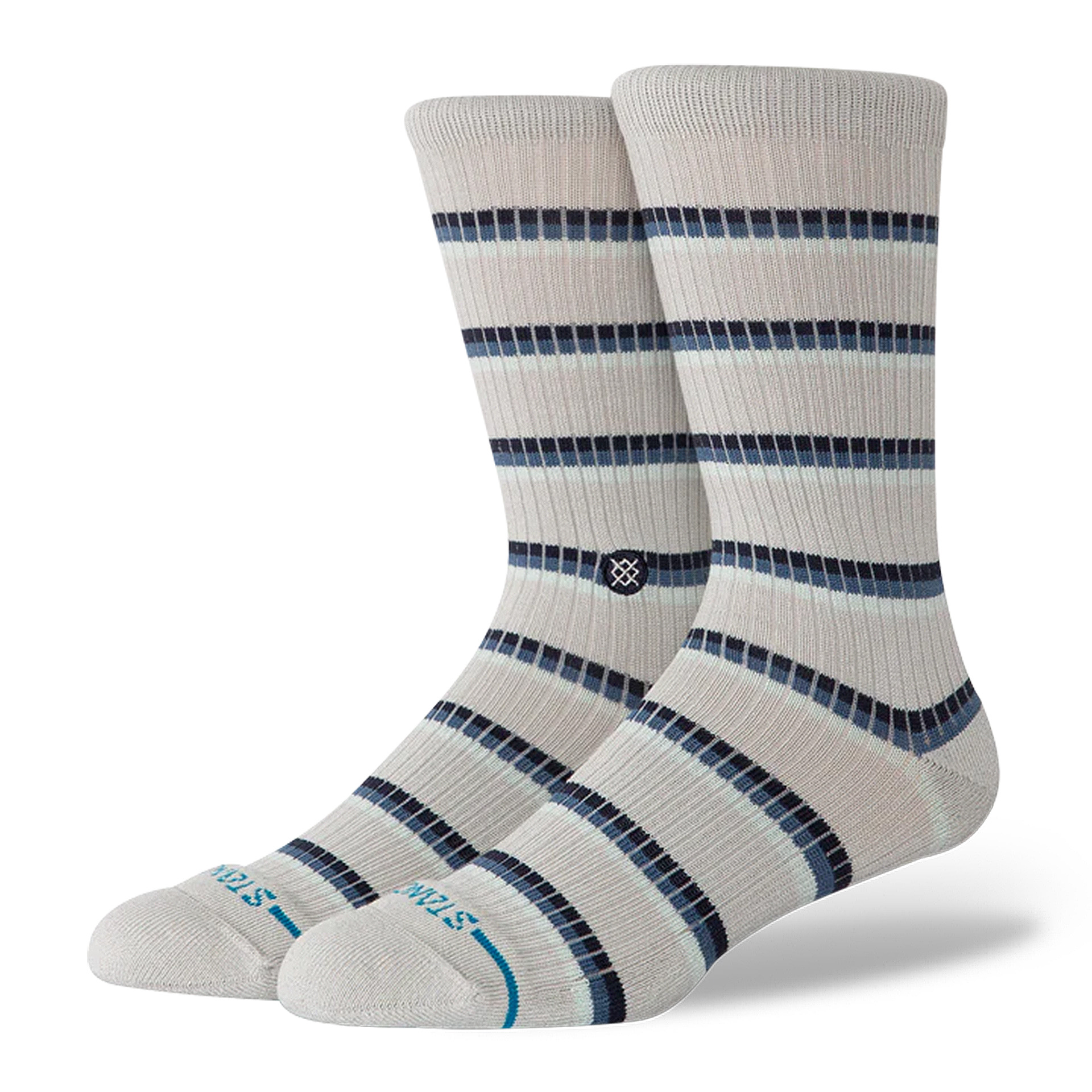 Stance Multistripe Ribbed Crew-grey