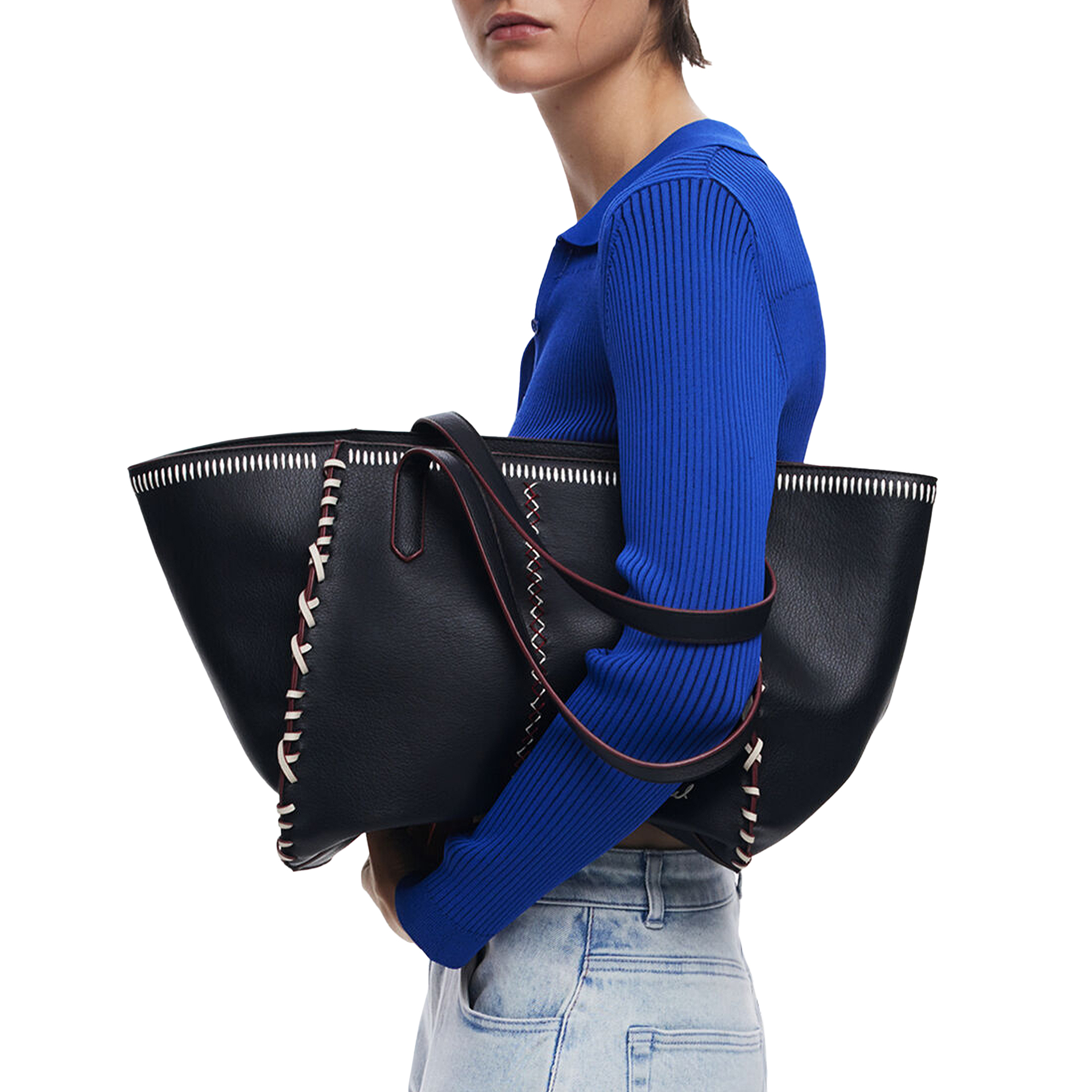 Desigual Mala Manhattan Pespuntes Guimar Preto