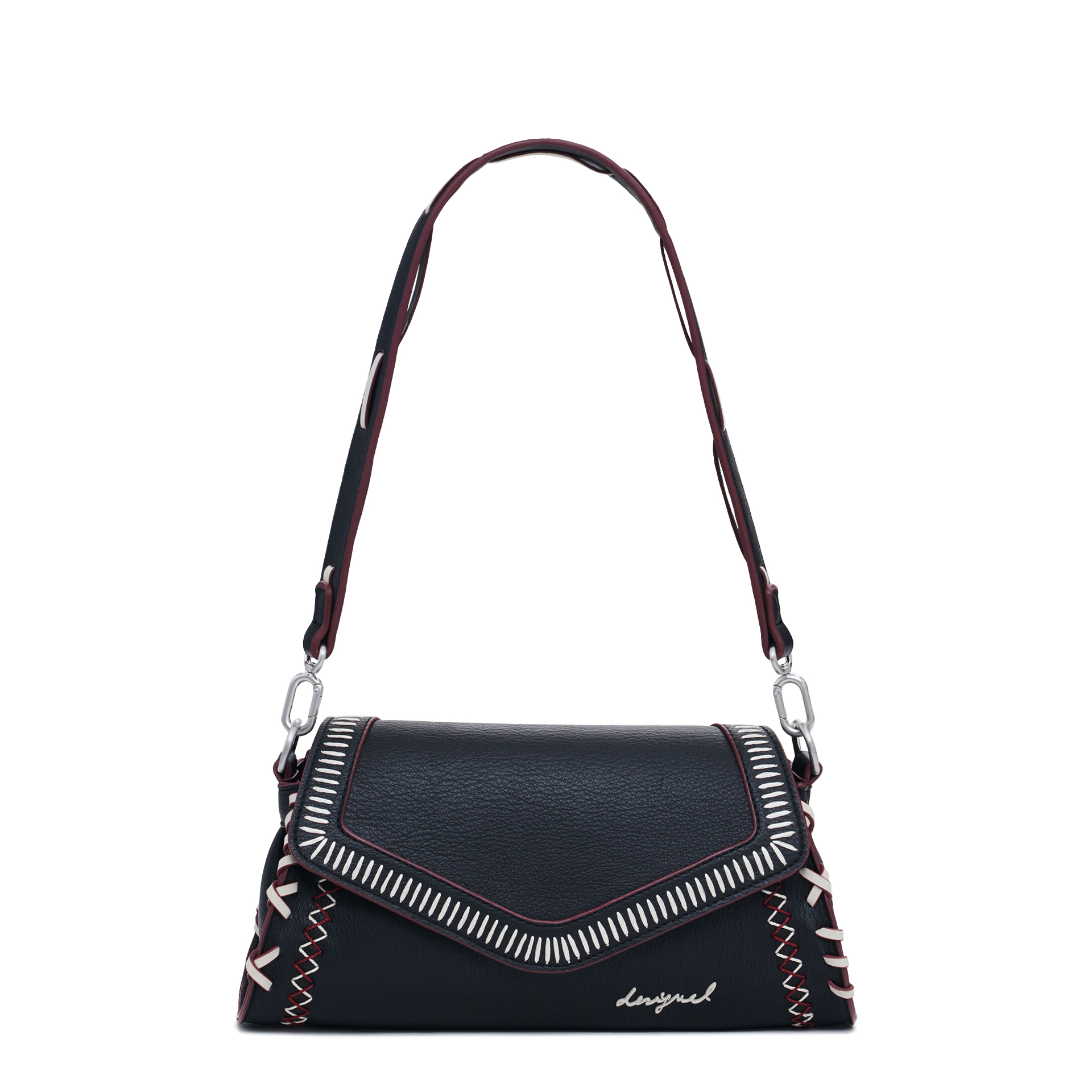 Desigual Mala Manhattan Pespuntes Zarauz Preto