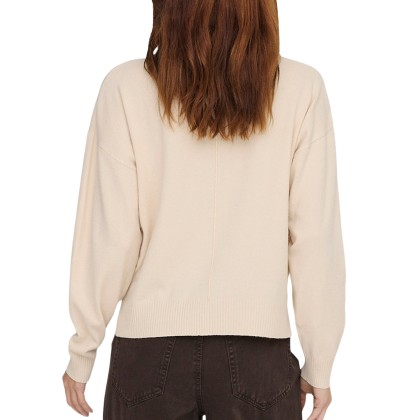 JDY Camisola Jdyamore Life L/s Hn Knt Whitecap Gray Melange