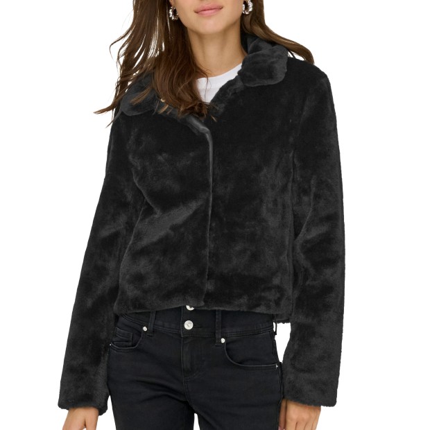 JDY Casaco Jdymacy Life Faux Fur Otw Noos Black